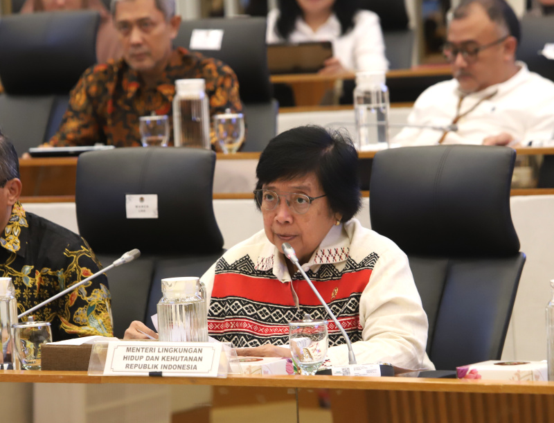 Komisi IV DPR gelar raker dengan Menteri LHK Siti Nurbaya membahas anggaran 2025 (Ashar/SinPo.id)