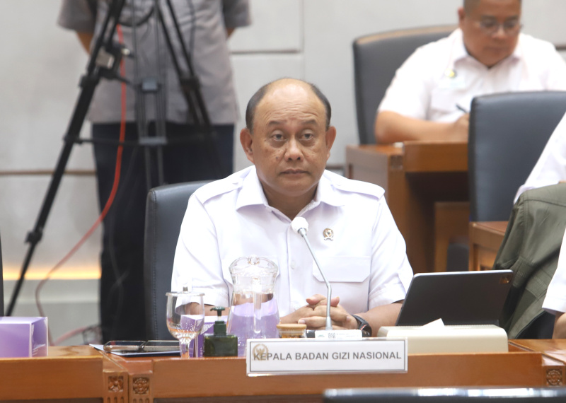 Komisi IX DPR gelar RDP dengan Kepala Badan Gizi Nasional Dadan Hindayana membahas evaluasi program makan bergizi gratis triwulan II (Ashar/SinPo.id)