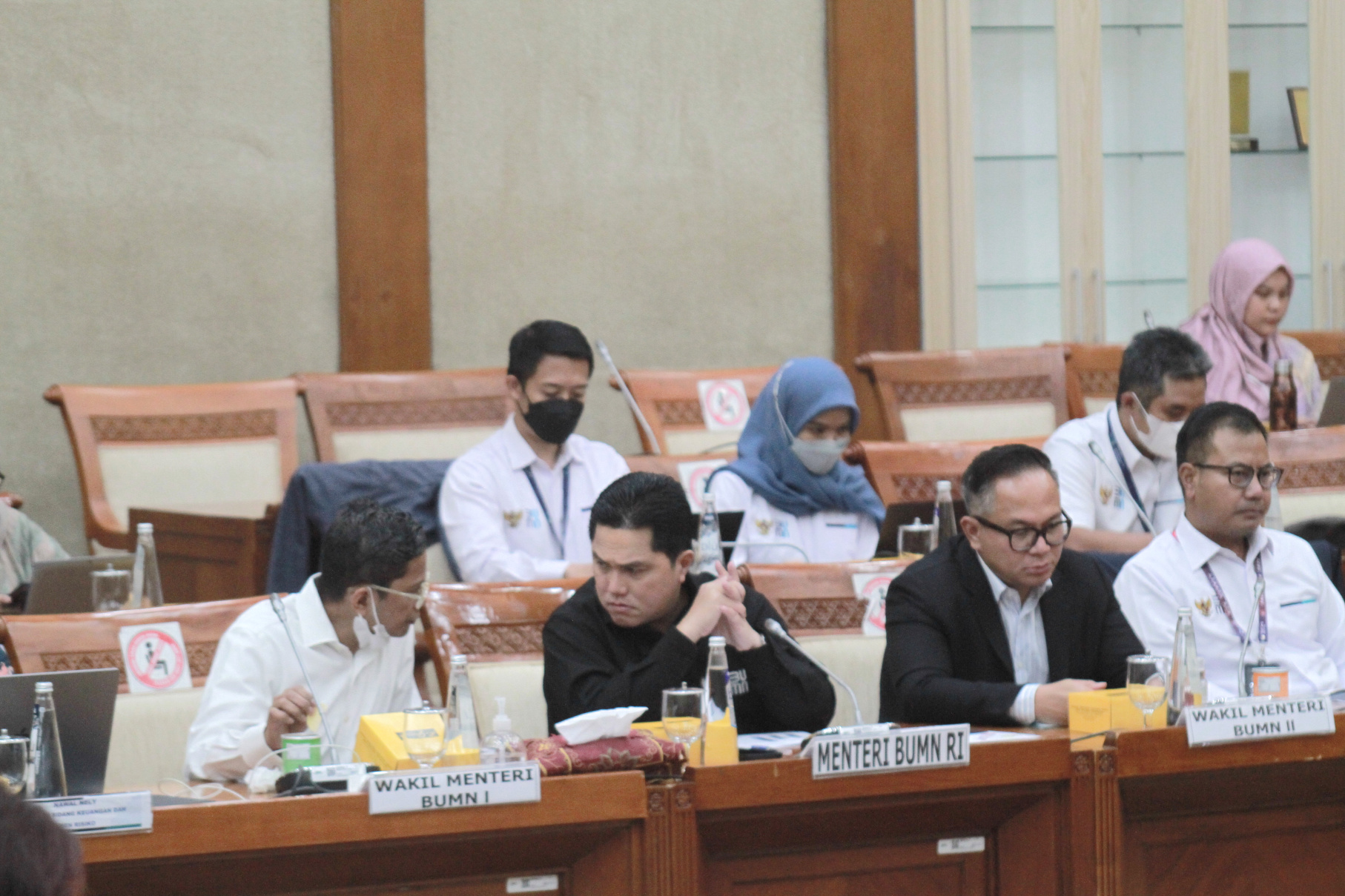 Komisi VI DPR gelar raker dengan Menteri BUMN Erick Thohir membahas kinerja Kementerian BUMN (Ashar/SinPo.id)
