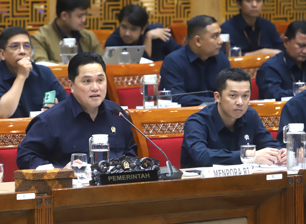 Komisi X DPR gelar raker dengan Menpora Erick Thohir membahas program Presiden untuk memberikan fasilitas kepada atlet Indonesia yang terbaik (Ashar/SinPo.id)