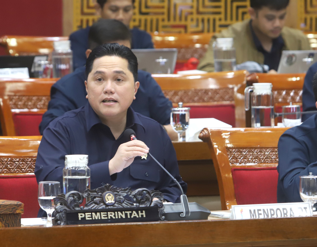 Komisi X DPR gelar raker dengan Menpora Erick Thohir membahas program Presiden untuk memberikan fasilitas kepada atlet Indonesia yang terbaik (Ashar/SinPo.id)