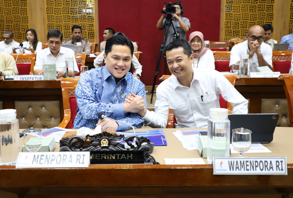 Komisi X DPR menggelar raker dengan Menpora Erick Thohir membahas program kerja (Ashar/SinPo.id)