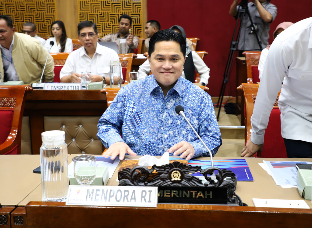 Komisi X DPR menggelar raker dengan Menpora Erick Thohir membahas program kerja (Ashar/SinPo.id)