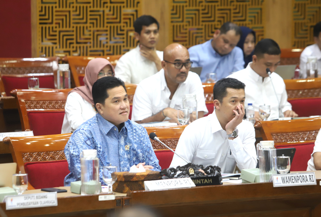 Komisi X DPR menggelar raker dengan Menpora Erick Thohir membahas program kerja (Ashar/SinPo.id)