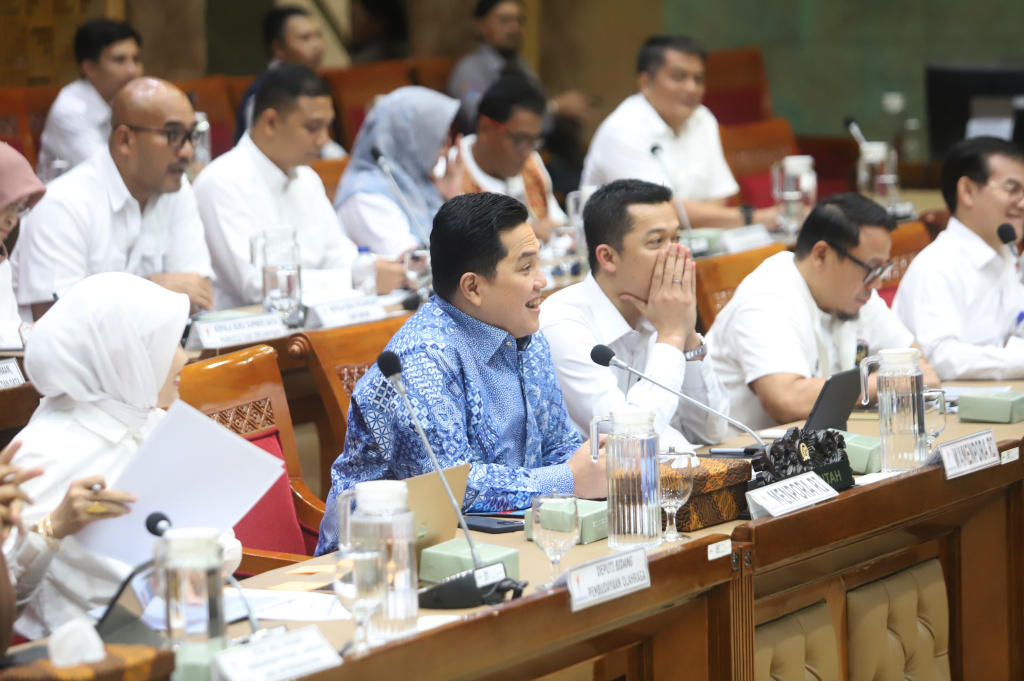 Komisi X DPR menggelar raker dengan Menpora Erick Thohir membahas program kerja (Ashar/SinPo.id)