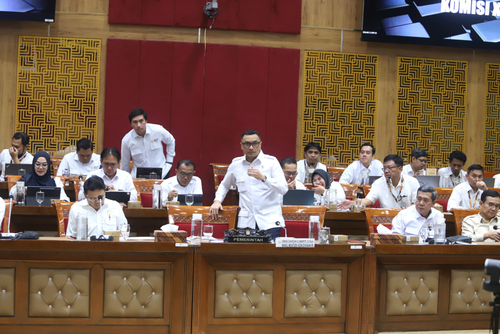 Komisi X DPR gelar raker dengan Wakil Menteri Kebudayaan Giring Ganesha membahas RKA K/L tahun 2026 Kementrian Kebudayaan (Ashar/SinPo.id)