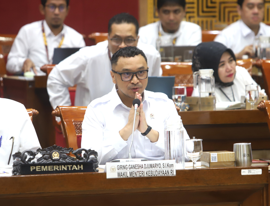 Komisi X DPR gelar raker dengan Wakil Menteri Kebudayaan Giring Ganesha membahas RKA K/L tahun 2026 Kementrian Kebudayaan (Ashar/SinPo.id)