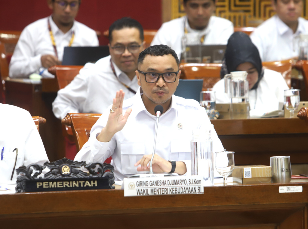 Komisi X DPR gelar raker dengan Wakil Menteri Kebudayaan Giring Ganesha membahas RKA K/L tahun 2026 Kementrian Kebudayaan (Ashar/SinPo.id)