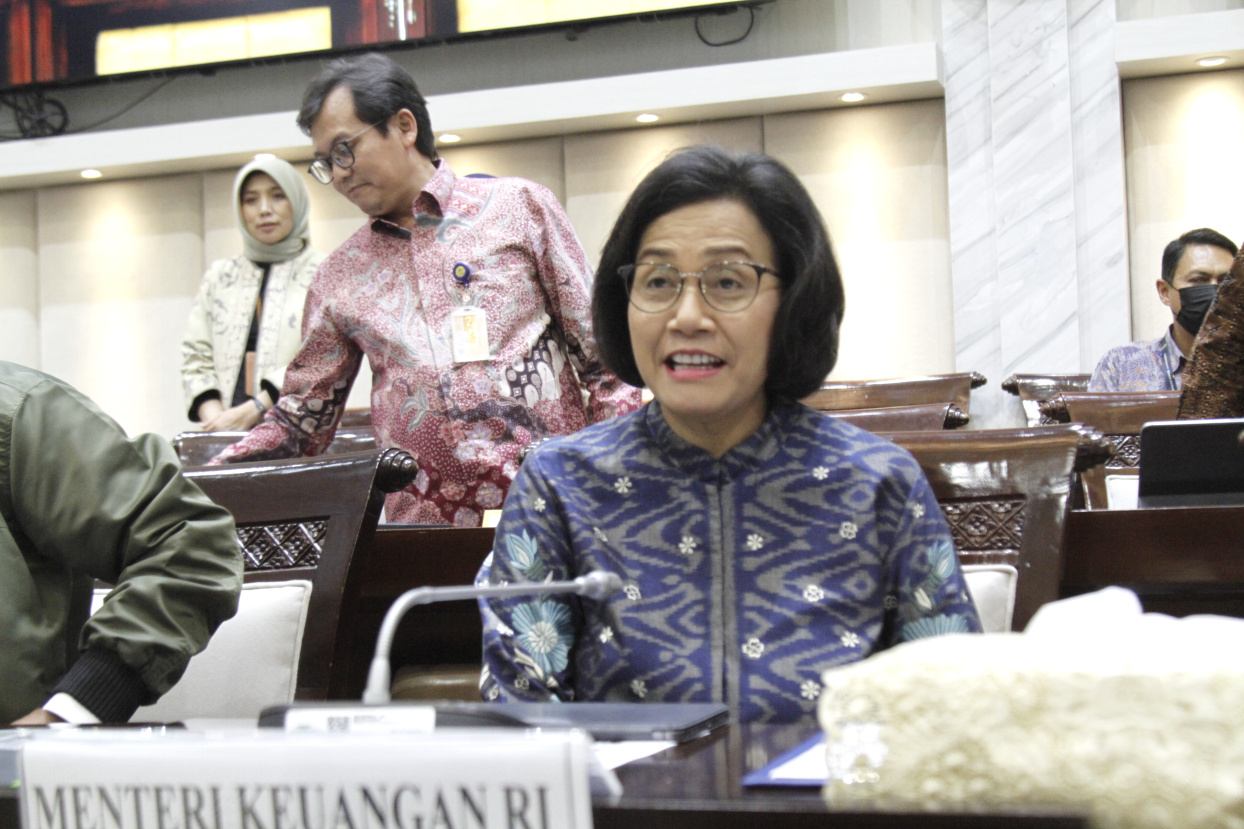 Komisi XI DPR gelar raker dengan Menkeu Sri Mulyani membahas Dana Bagi Hasil (DBH) Sawit (Ashar/SinPo.id)