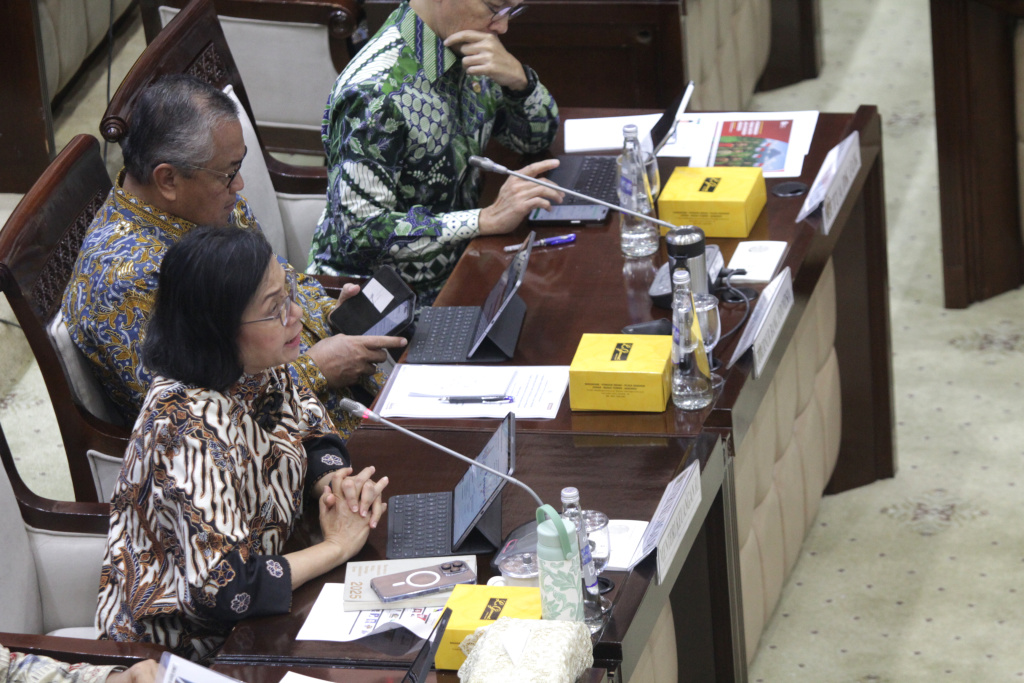 Komisi XI gelar raker dengan Menkeu Sri Mulyani membahas RUU APBN 2026 (Ashar/SinPo.id)