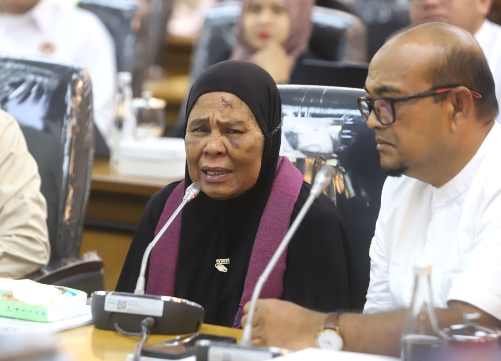 Komisi XIII DPR menggelar RDP Dengan korban kekerasan tambang ilegal Pasaman Nenek Saudah (Ashar/SinPo.id)