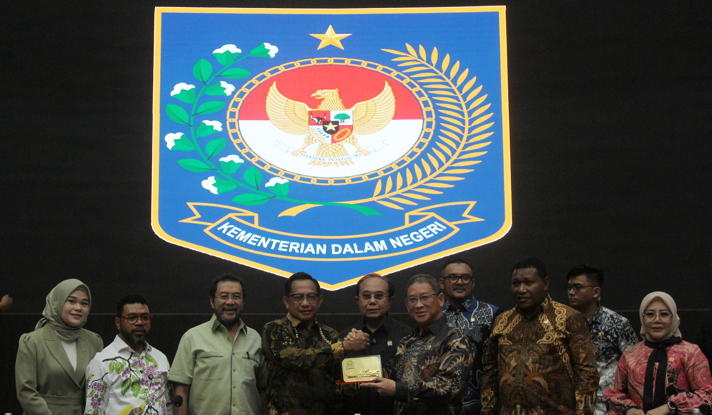 Komite I DPD RI sambangi Kemendagri. (Agus Priatna/SinPo.id)