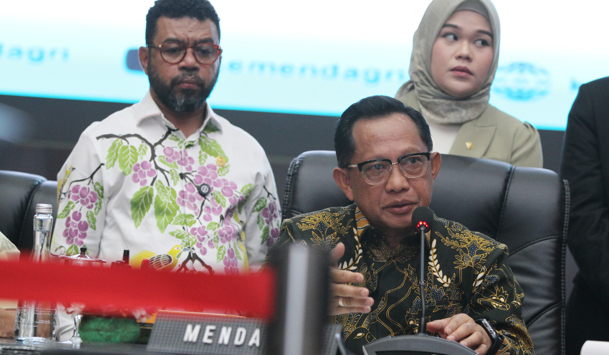 Komite I DPD RI sambangi Kemendagri. (Agus Priatna/SinPo.id)