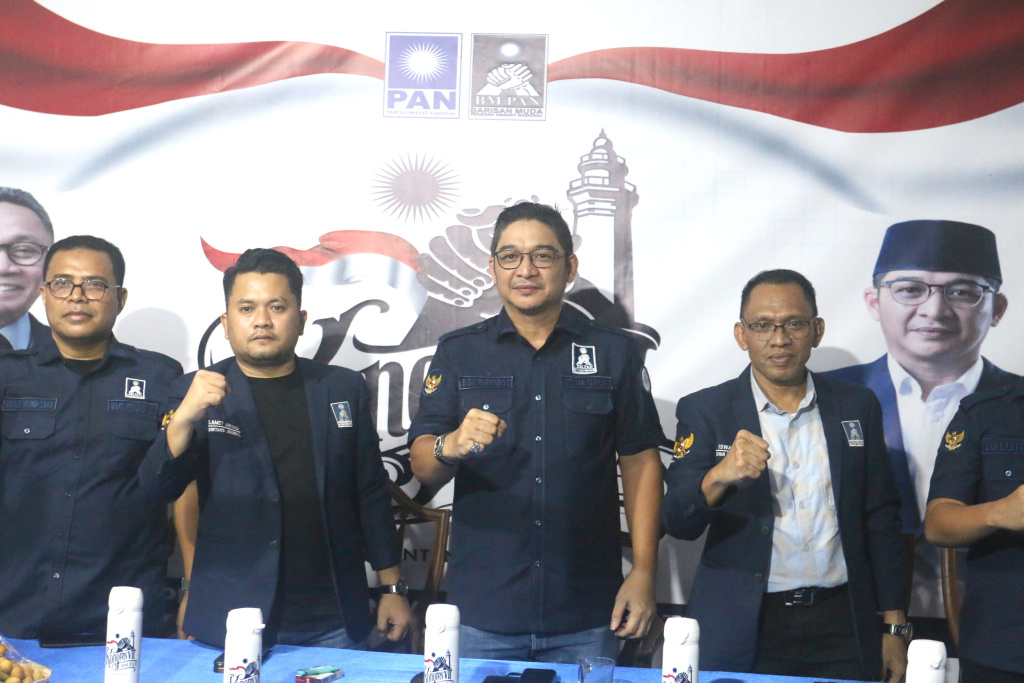 Kongres VII Barisan Muda (BM) PAN memggelar konferensi pers terkait persiapan Kongres VII di Anyer (Ashar/SinPo.id)