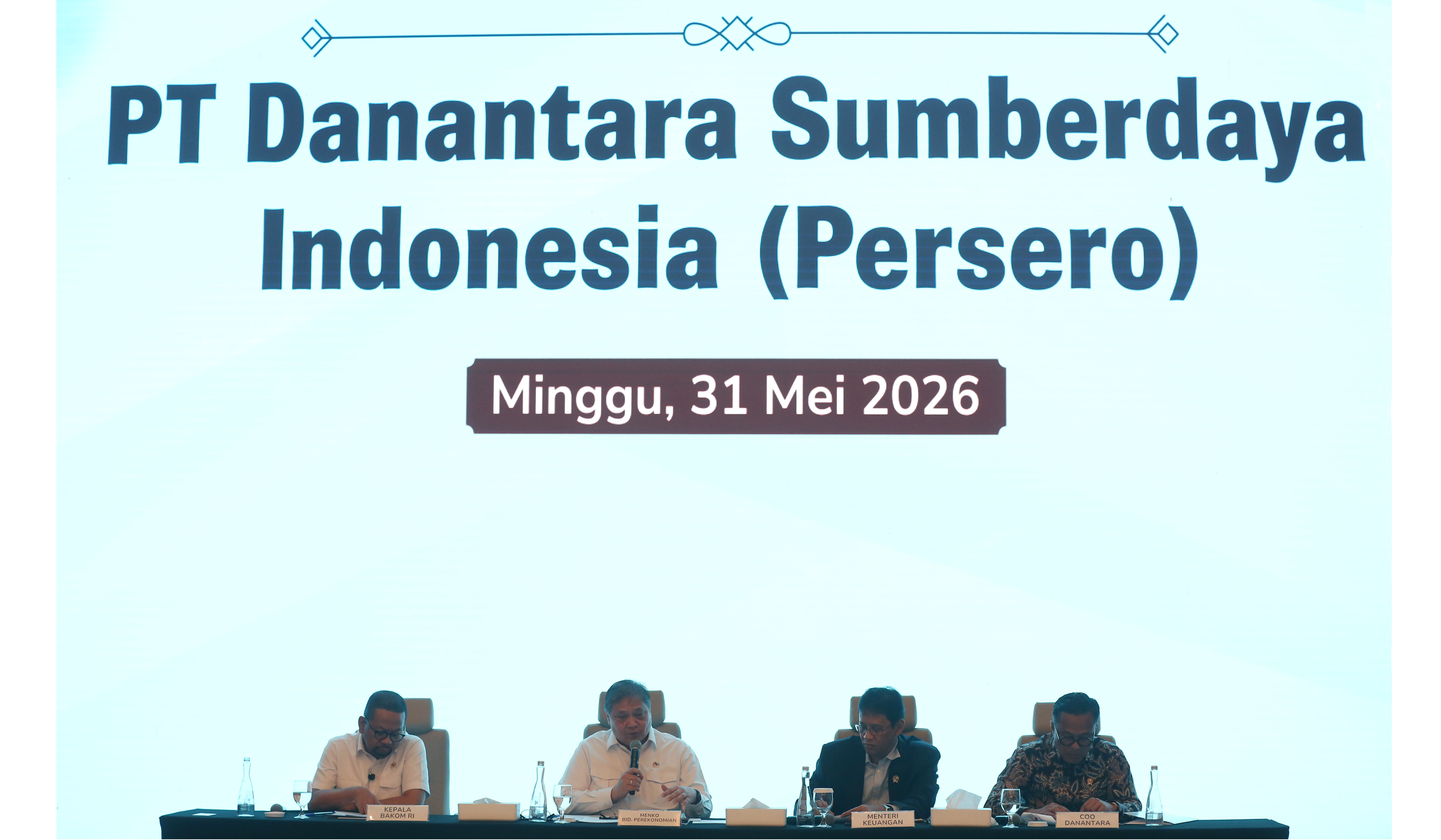 Konferensi pers PT Danantara Sumberdaya Indonesia (DSI). (Agus Priatna/SinPo.id)