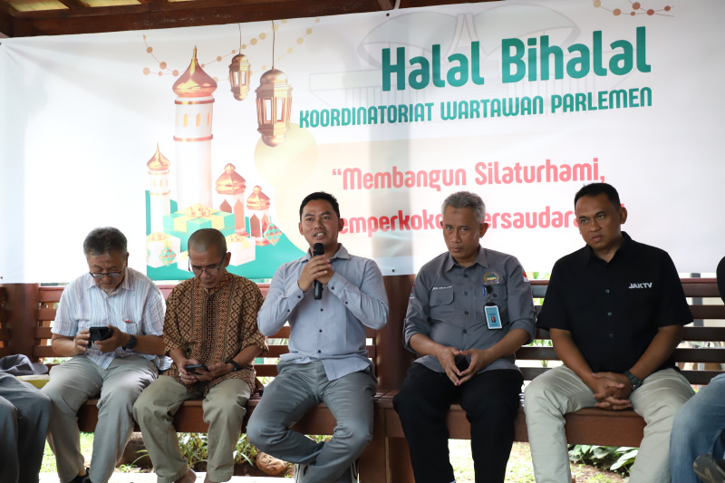 Koordinatoriat Wartawan Parlemen gelar acara Halal Bihalal dan Silahturahmi di Media Center DPR RI (Ashar/SinPo.id)