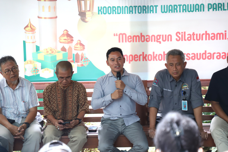 Koordinatoriat Wartawan Parlemen gelar acara Halal Bihalal dan Silahturahmi di Media Center DPR RI (Ashar/SinPo.id)