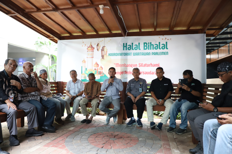 Koordinatoriat Wartawan Parlemen gelar acara Halal Bihalal dan Silahturahmi di Media Center DPR RI (Ashar/SinPo.id)