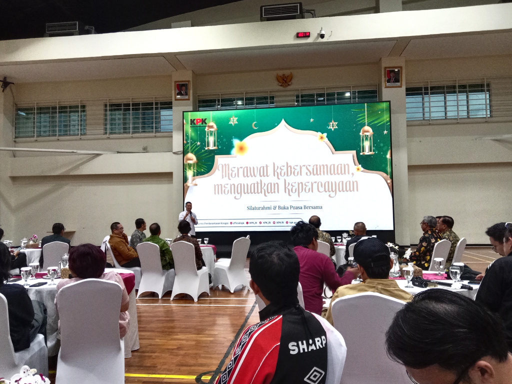 KPK menggelar silaturahmi dan buka bersama dengan rekan media di Gedung Merah Putih KPK (Ashar/SinPo.id)