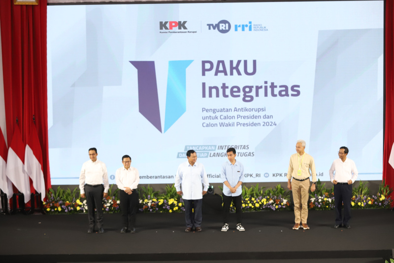 KPK gelar Dialog Paku Integritas tiga pasangan Capres-Cawapres (Ashar/SinPo.id)