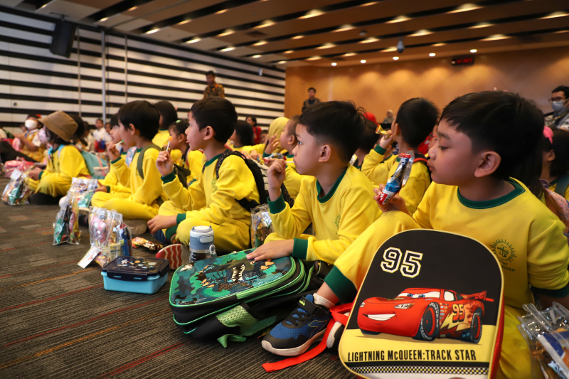 KPK menggelar peringatan Hari Anak Nasional dengan mengundang anak TK dan SMP untuk mengenalkan budaya antikorupsi sejak dini (Ashar/SinPo.id)