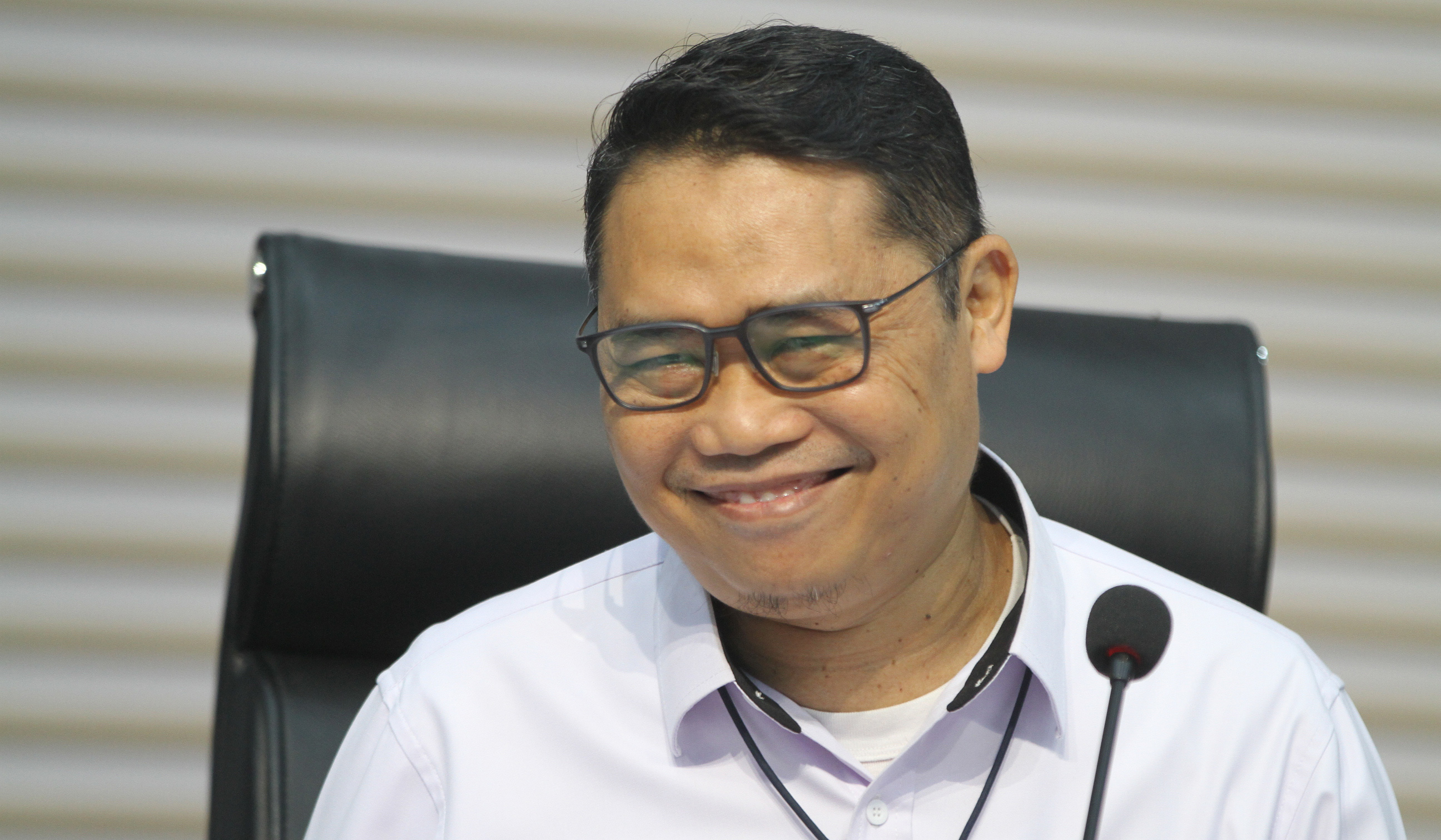 Pelaksana Tugas (Plt) Deputi Penindakan dan Eksekusi KPK Asep Guntur Rahayu, saat konferensi pers. (Agus Priatna/SinPo.id)