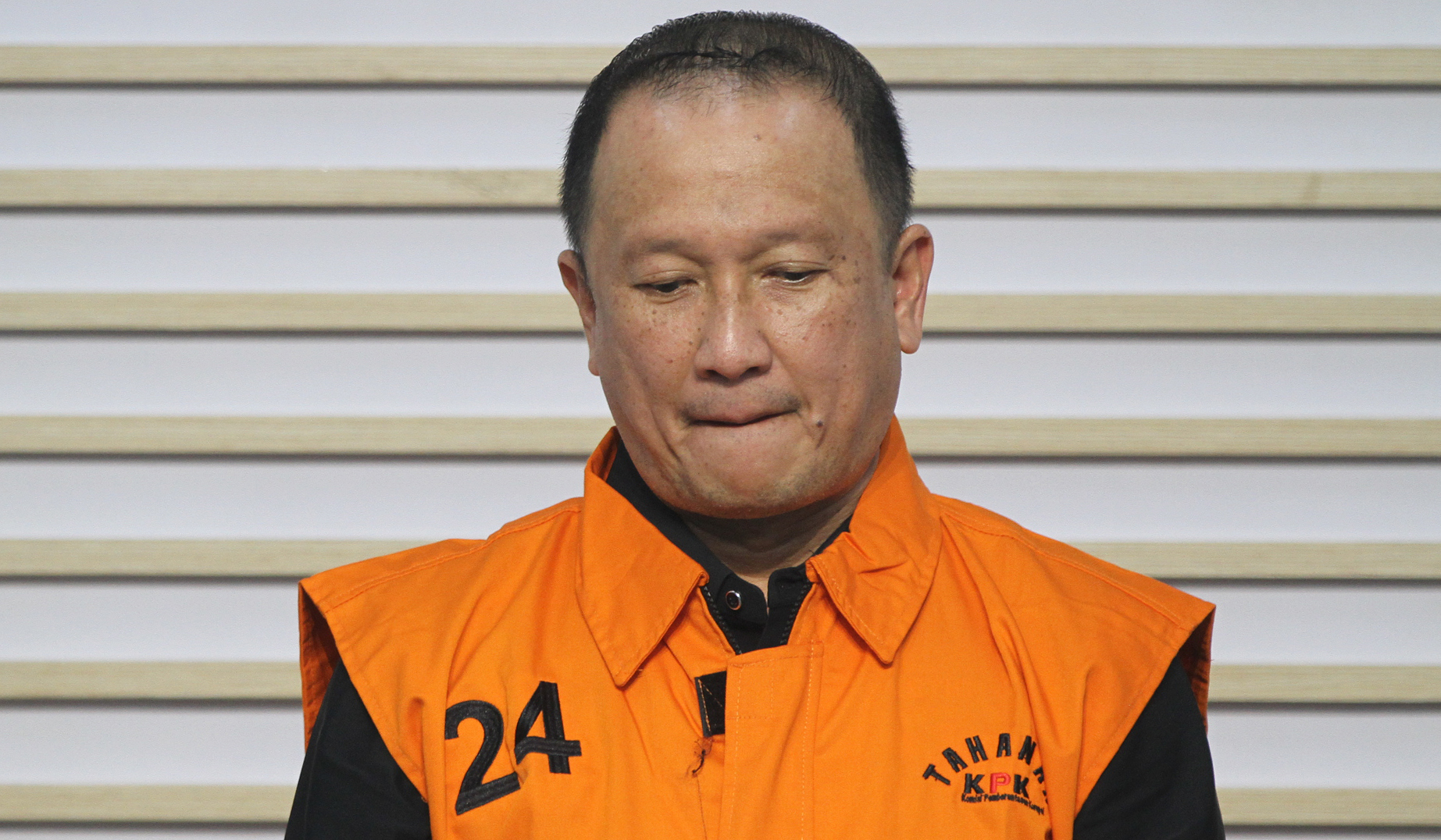 Pelaksana Tugas (Plt) Deputi Penindakan dan Eksekusi KPK Asep Guntur Rahayu, saat konferensi pers. (Agus Priatna/SinPo.id)