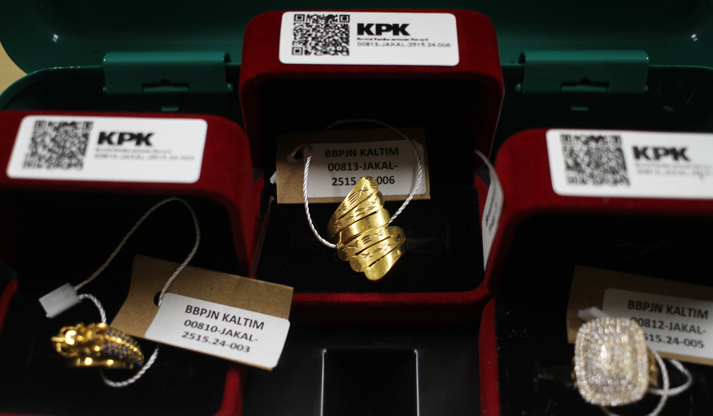 Barang sitaan di Rupbasan KPK. (Agus Priatna/SinPo.id)