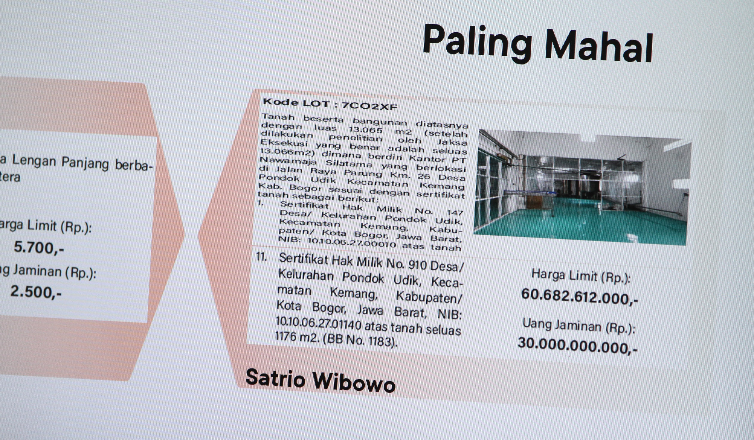 Barang sitaan di Rupbasan KPK. (Agus Priatna/SinPo.id)