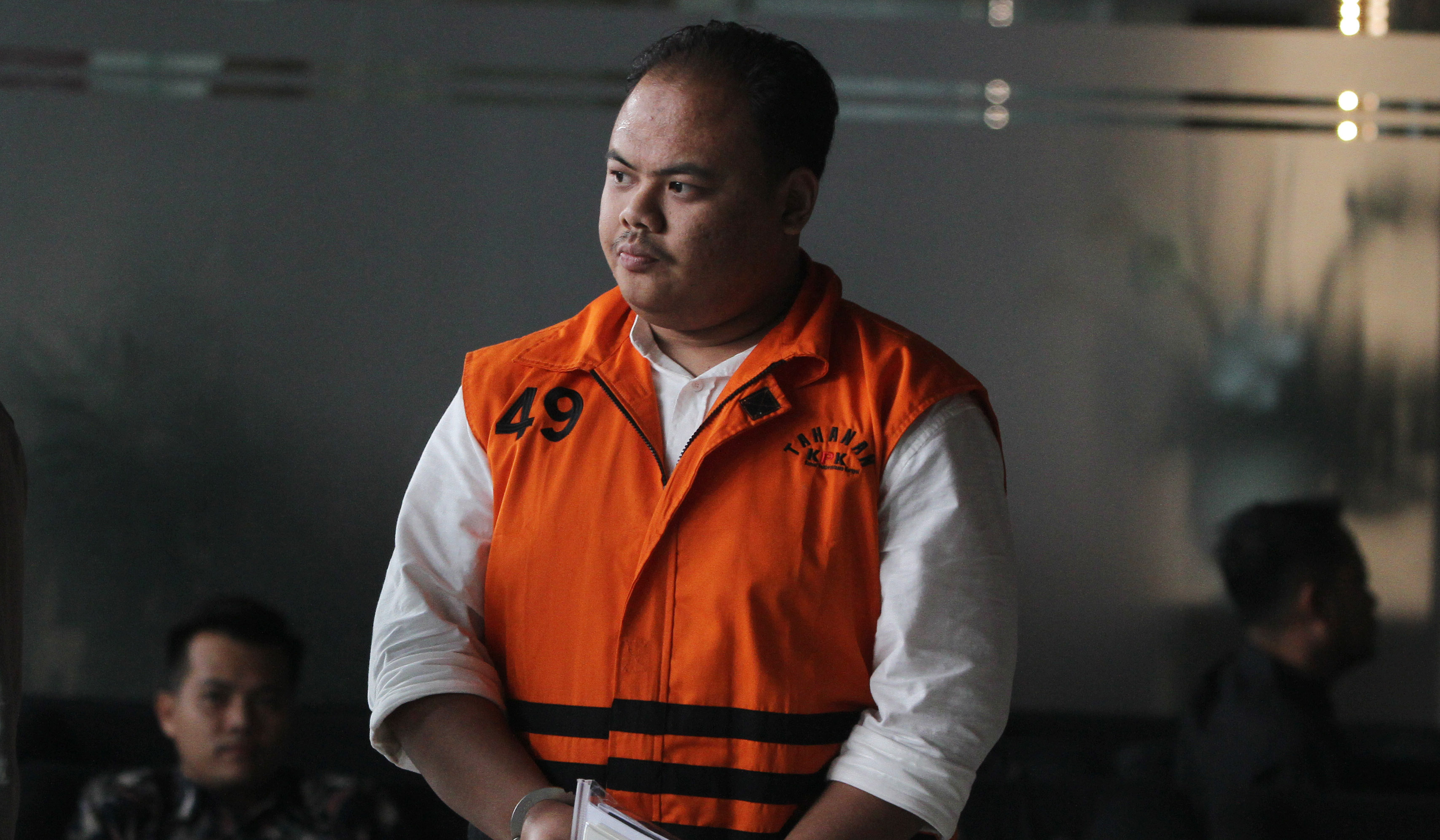 Pemeriksaan Rayhan Dulasmi Pilang di KPK. (Agus Priatna/SinPo.id)