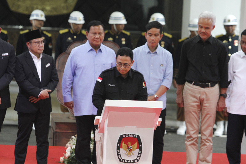 KPU RI menggelar acara Deklarasi Kampanye Pemilu Damai (Ashar/SinPo.id)
