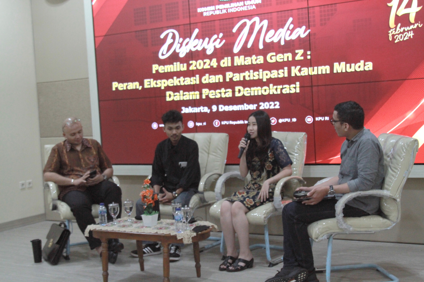 KPU gelar diskusi media dengan tema Pemilu 2024 di Mata Gen Z, peran Ekspetasi dan Partisipasi Kaum Muda Dalam Pesta Demokrasi (Ashar/SinPo.id)