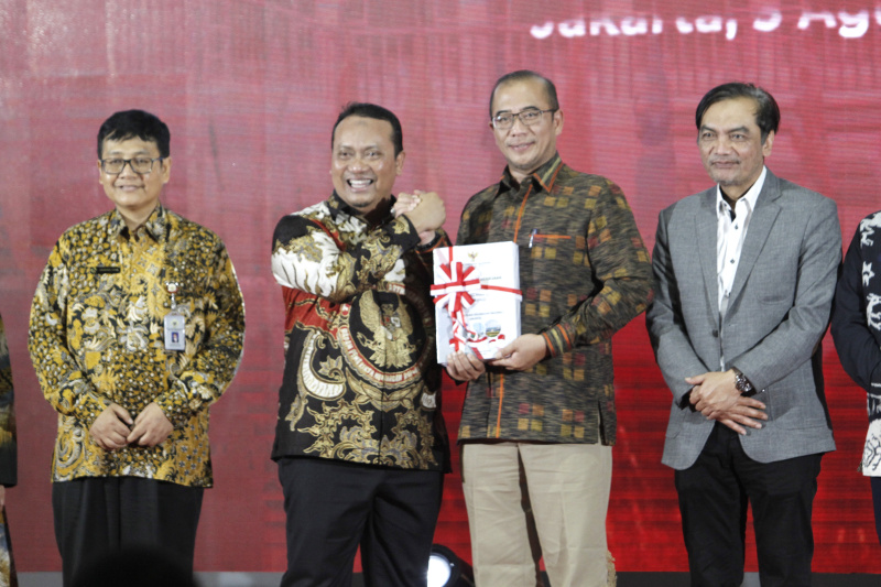 KPU mendapatkan laporan hasil keuangan terbaik BPK dengan meraih Wajar Tanpa Pengecualian (WTP) (Ashar/SinPo.id)