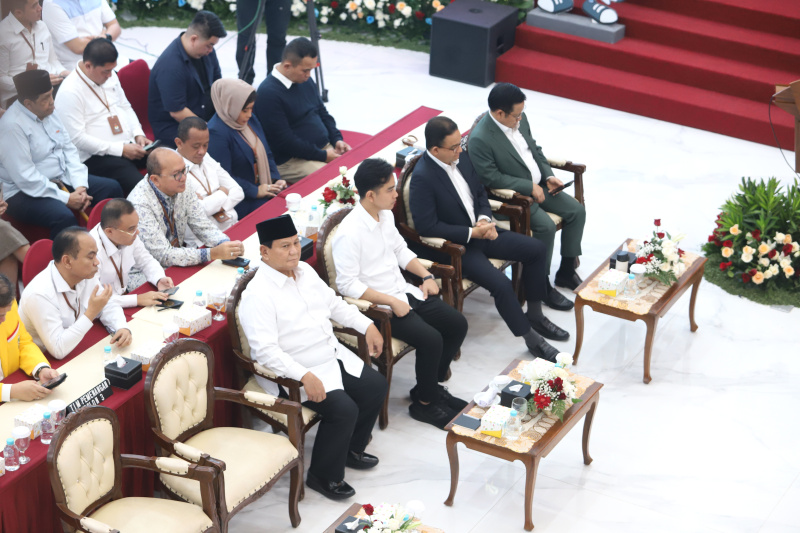 KPU resmi menetapkan Calon Presiden Terpilih Prabowo Subianto dan Calon Wakil Presiden Gibran Rakabuming Raka 2024 (Ashar/SinPo.id)