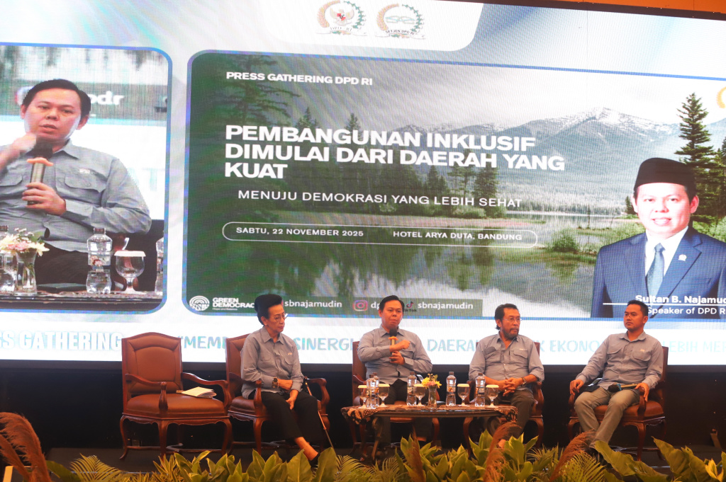 KWP dan DPD RI menggelar media gathering dikusi Penguatan Daerah Untuk Pertumbuhan Ekonomi Yang Inklusif dan Berkelanjutan