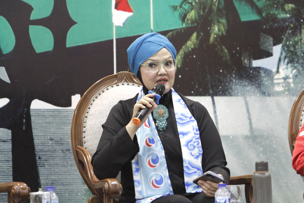 Koordinatoriat Wartawan Parlemen menggelar diskusi Dialektika Demokrasi dengan tema Caleg Artis Dongkrak Hemogoni Politik (Ashar/SinPo.id)