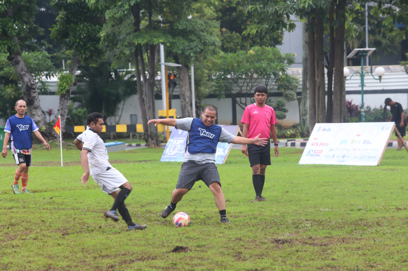 Koordinatoriat Wartawan Parlemen gelar KWP CUP Mini Soccer 2025 yang diikuti 16 tim antar desk wartawan (Ashar/SinPo.id)