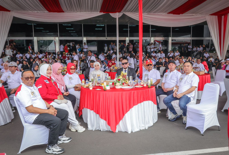 Ketua DPD RI AA Lanyalla Mattalitti menghadiri HUT ke-19 DPD RI di Halaman Nusantara V (Ashar/SinPo.id)