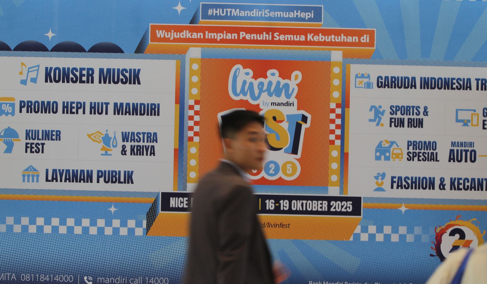 Bank Mandiri HUT ke-27 menggelar Living Fest 2025 di PIK (Ashar/SinPo.id)