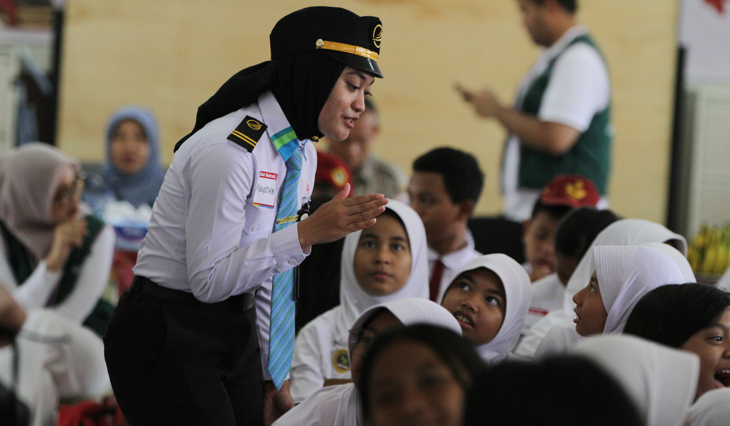 Edukasi transportasi publik. (Agus Priatna/SinPo.id)