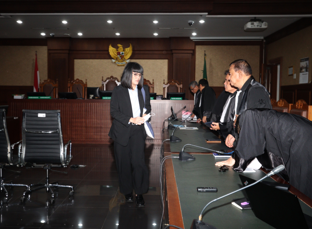 Terdakwa Marcella Santoso divonis 14 tahun penjara terkait ekspor CPO dan TPPU (Ashar/SinPo.id)