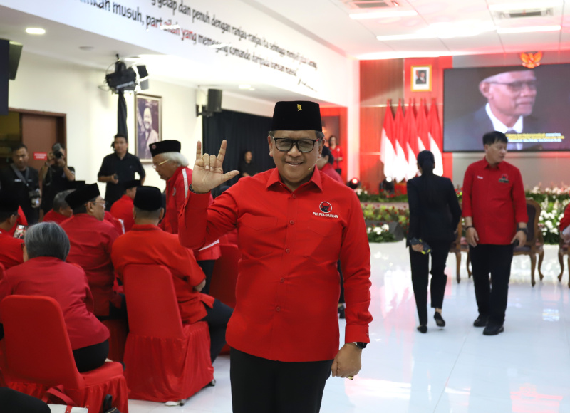 Ketua Umum PDIP Megawati Soekarnoputri menghadiri HUT ke-52 PDIP yang bertema