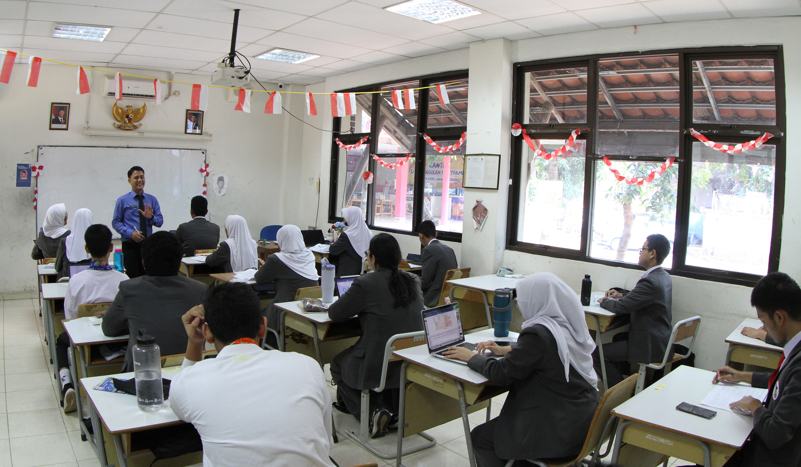 Aktivitas Sekolah Garuda di Jakarta. (Agus Priatna/SinPo.id)