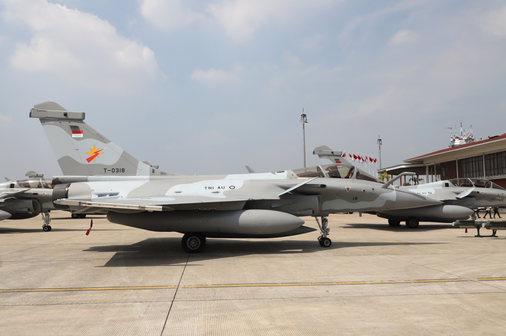 Melihat kecanggihan jet tempur Rafale generasi 4.5 milik TNI AU di Lanud Halim (Ashar/SinPo.id)