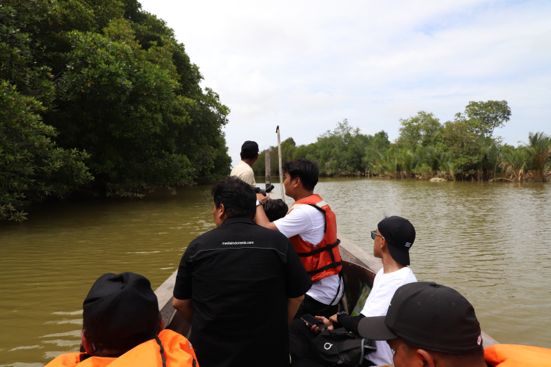 Melihat keindahan harta karun tersebunyi Hutan Mangrove Pasar Rawa di Kabupaten Langkat, Sumatera Utara (Ashar/SinPo.id)