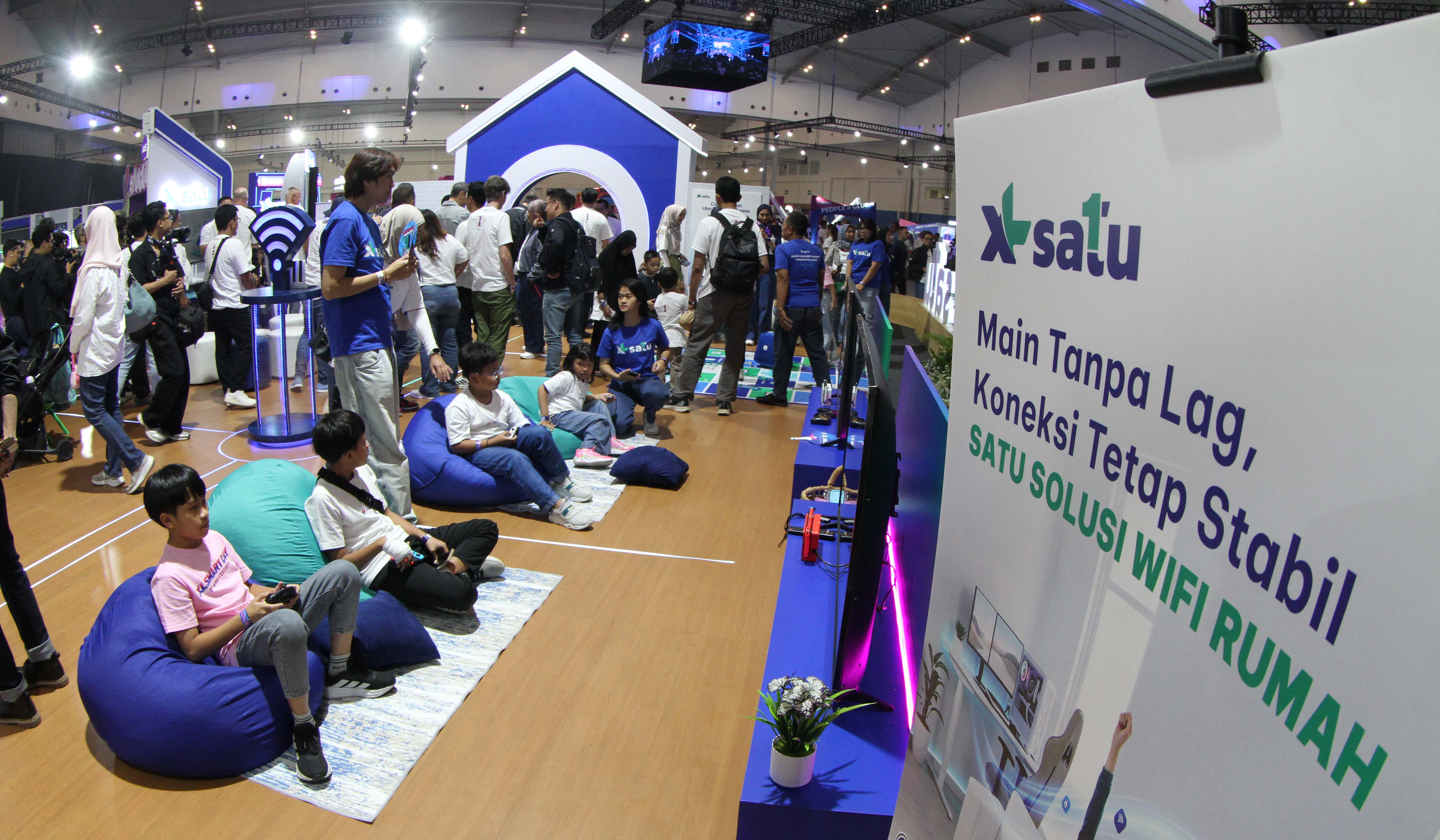 Perayaan ulang tahun perdana XLSmart. (Agus Priatna/SinPo.id)