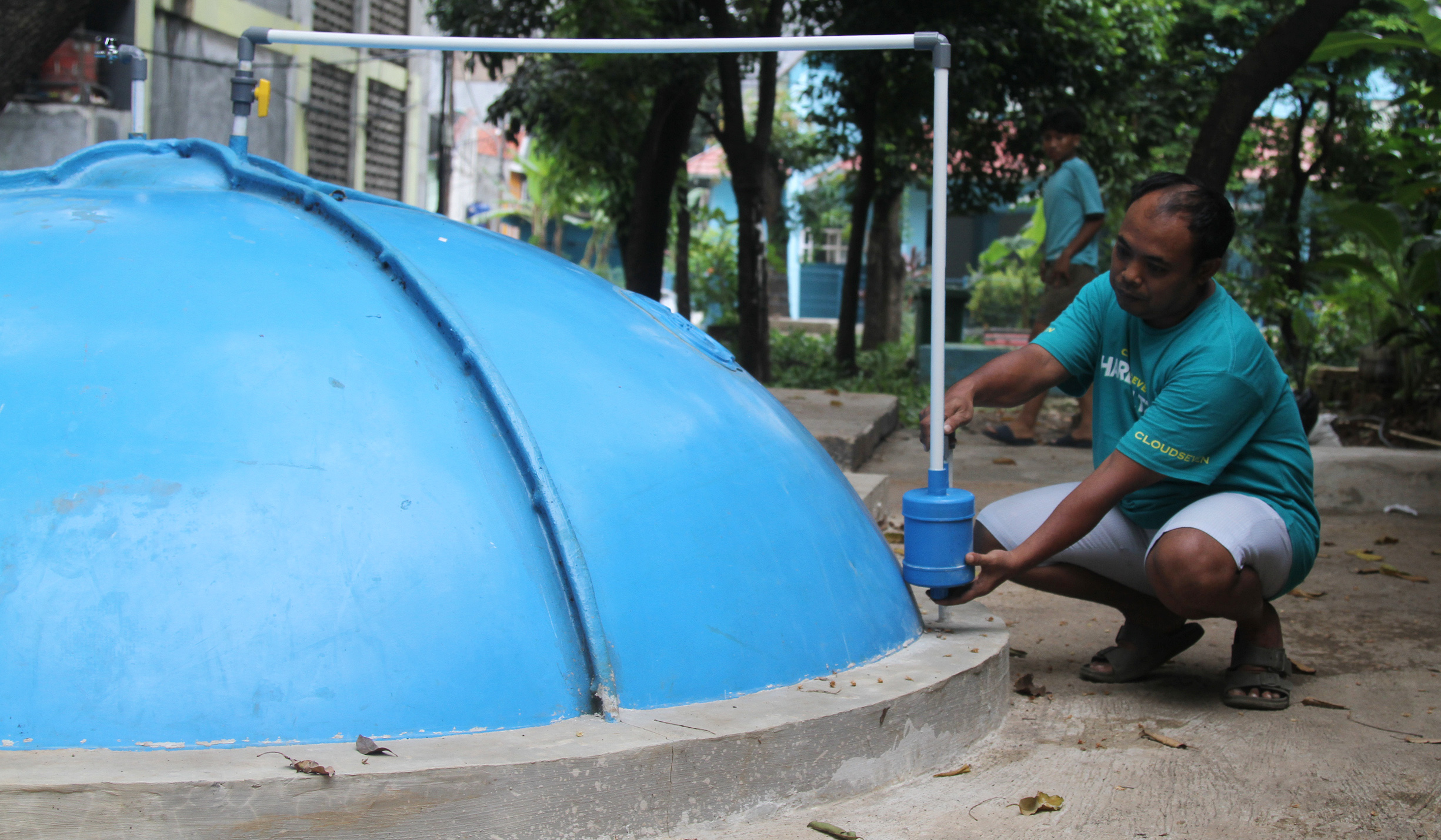 Kompor berbahan bakar biogas. (Agus Priatna/SinPo.id)