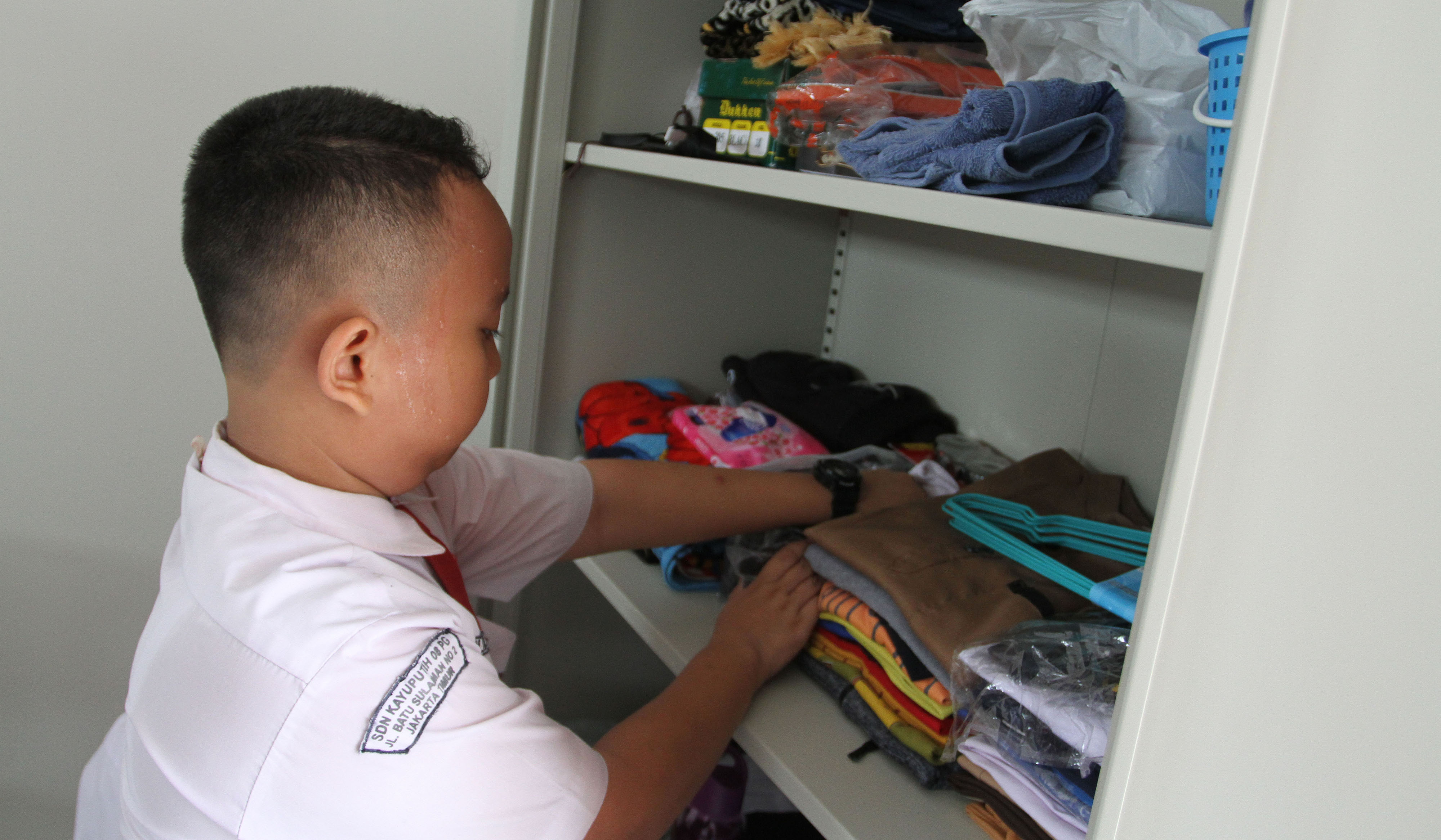 Aktivitas hari pertama Sekolah Rakyat Sentra Handayani di Jakarta. (Agus Priatna/SinPo.id)