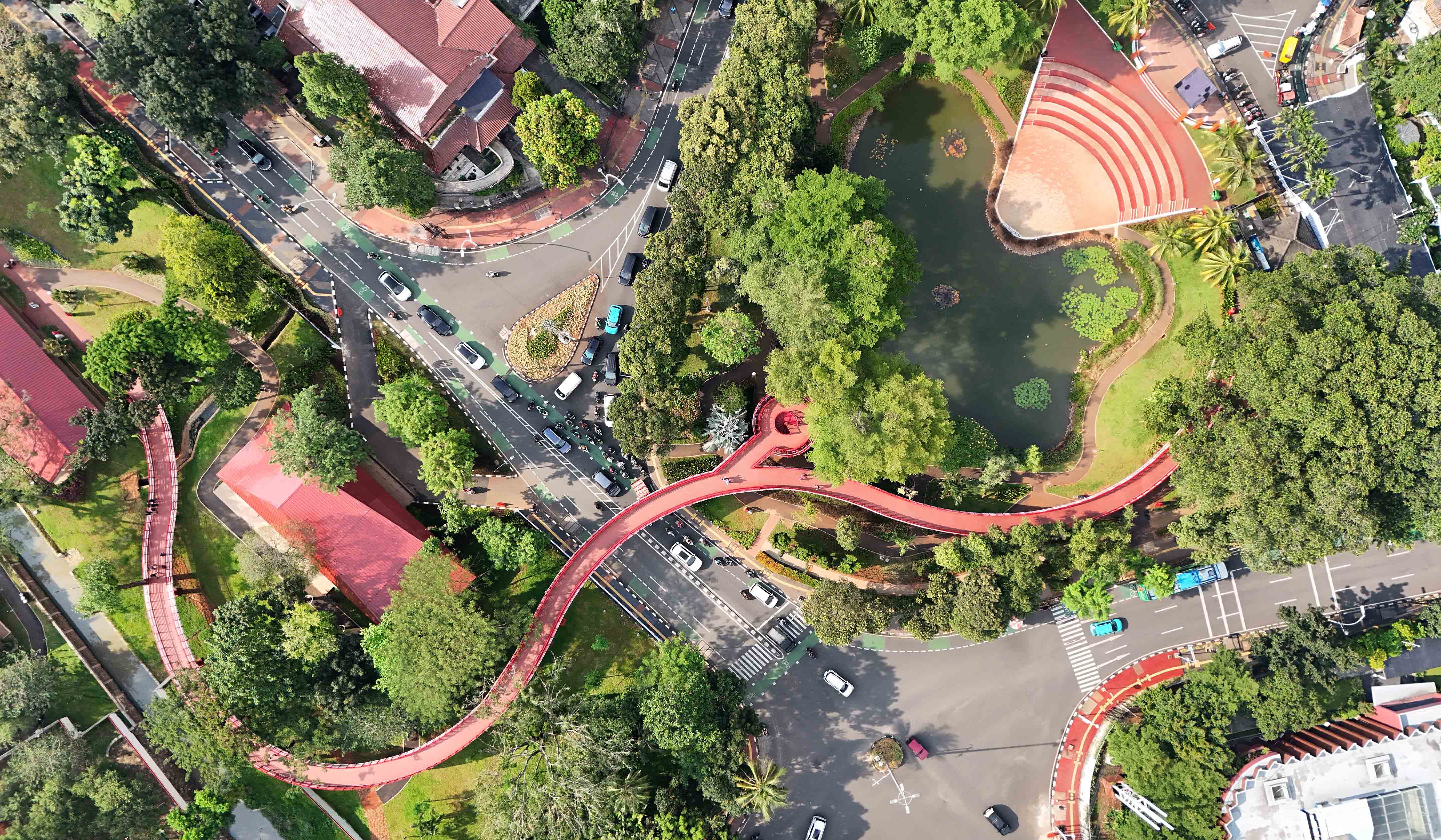 Taman Bendera Pusaka di Kebayoran Baru, Jakarta Selatan. (Agus Priatna/SinPo.id)