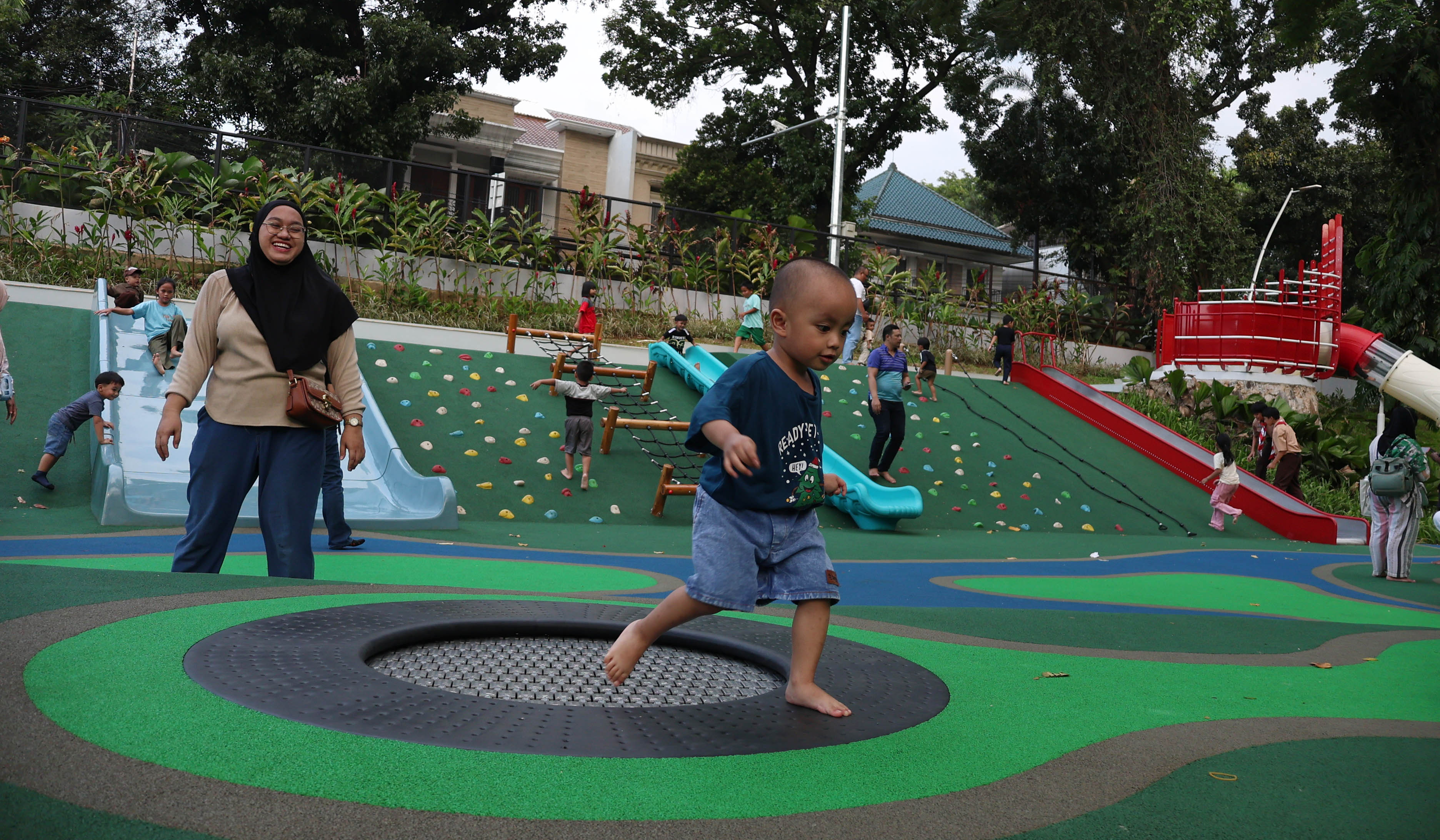 Taman Bendera Pusaka di Kebayoran Baru, Jakarta Selatan. (Agus Priatna/SinPo.id)